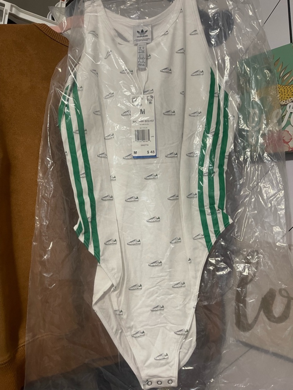 NWT ADIDAS STAN SMITH SHOE RACERBACK BODYSUIT